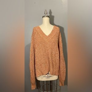 Beige v neck sweater